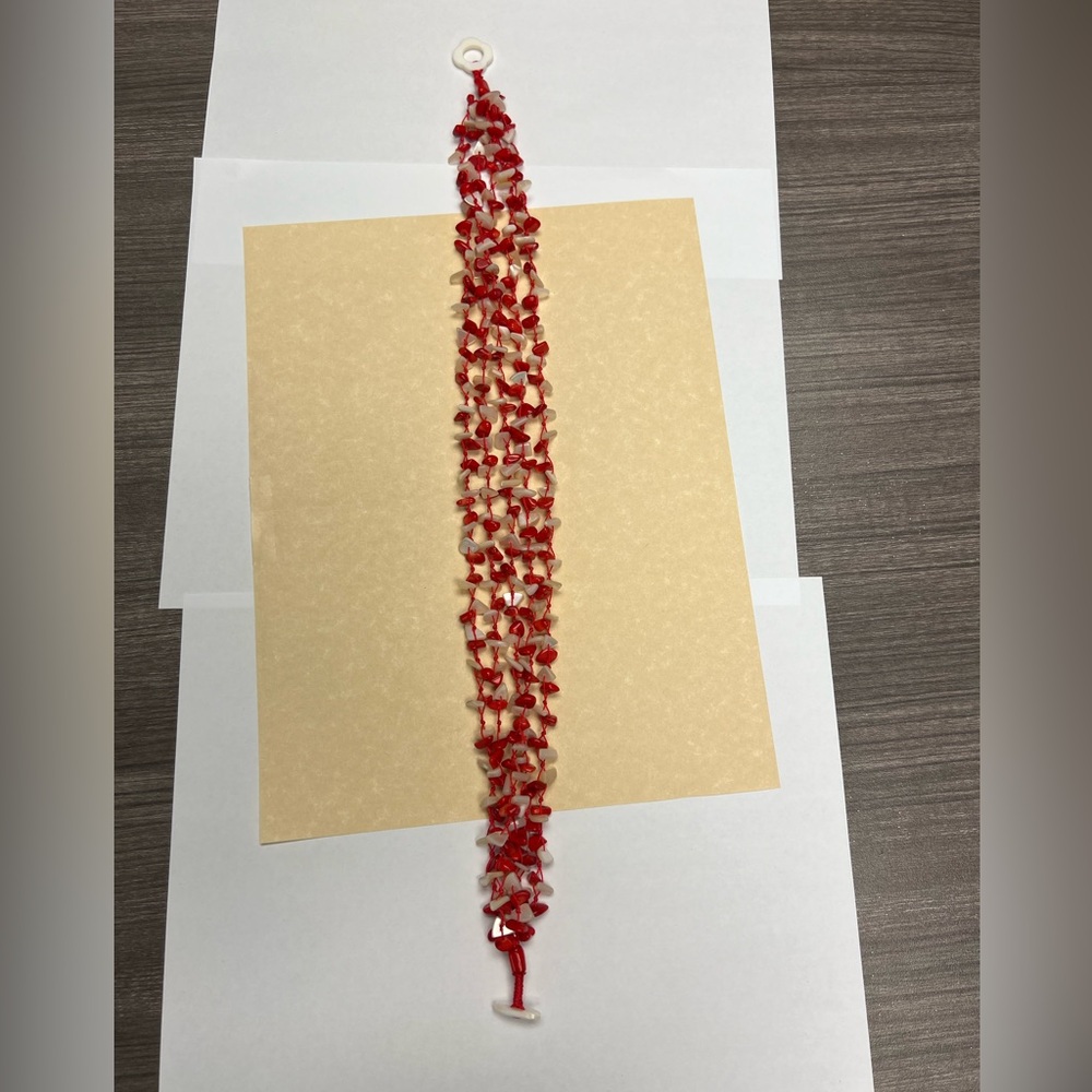 Stunning red and white neckless